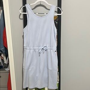 Light Blue Sleeveless Dress with Drawstring - CALIA by Carrie Underwood